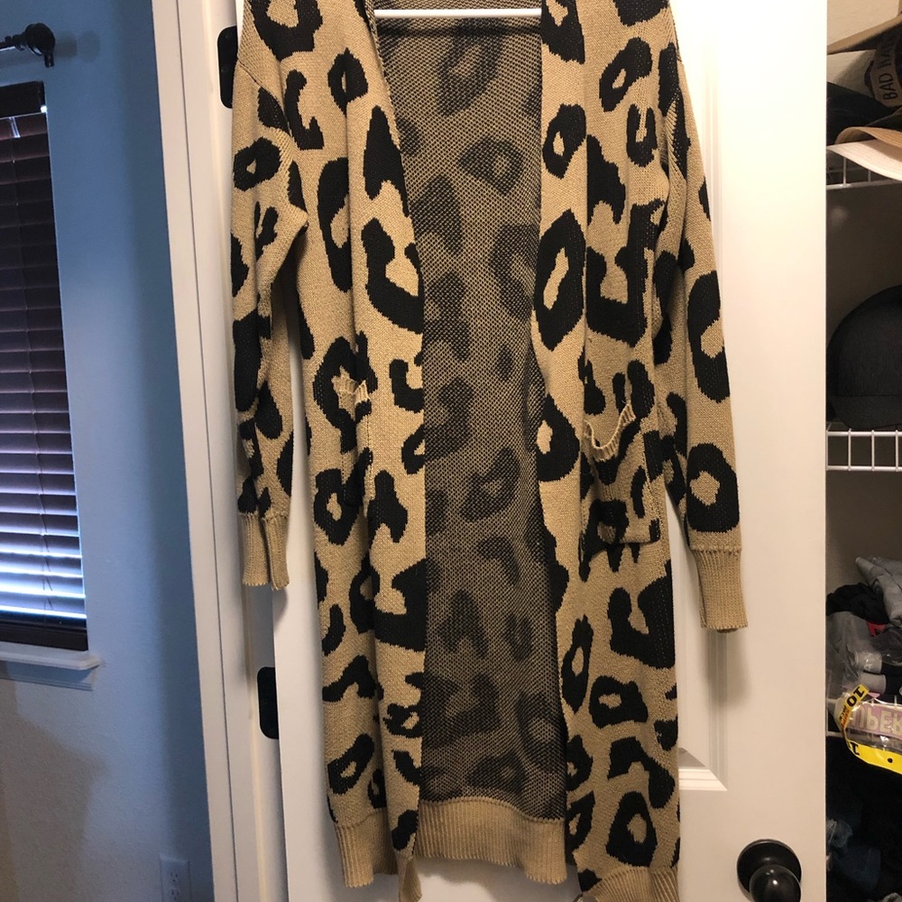 Long cheetah cardigan